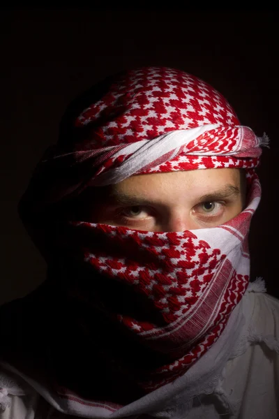 Az ember egy keffiyeh — Stock Fotó