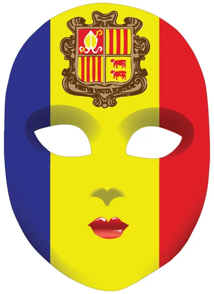Mascara Andorra — Vetor de Stock