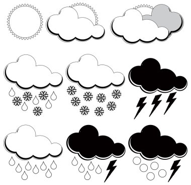 Hava forecasters için semboller