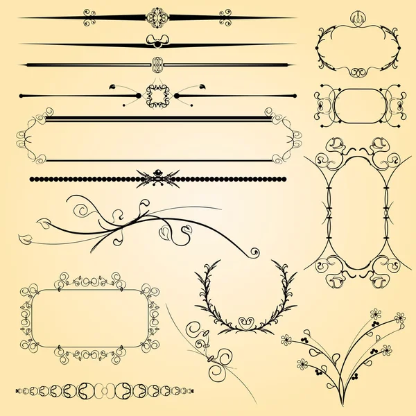 Modèles calligraphiques — Image vectorielle