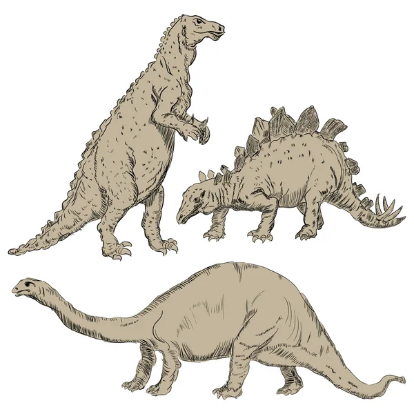 Dinosaurussen set — Stockvector