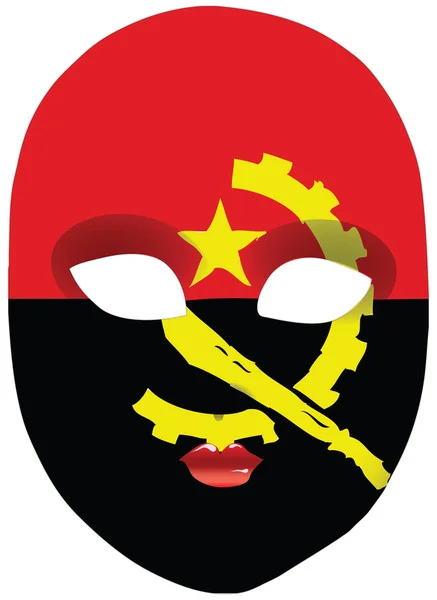 Máscara Angola — Vector de stock