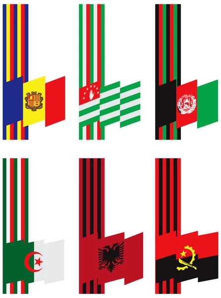 stock vector Ribbons with flags