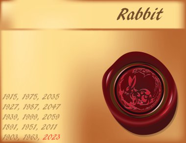 Year of Rabbit - background clipart