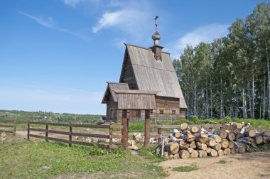 Göktepe'nın Dağı üzerinde ahşap kilise. ples, Rusya Federasyonu