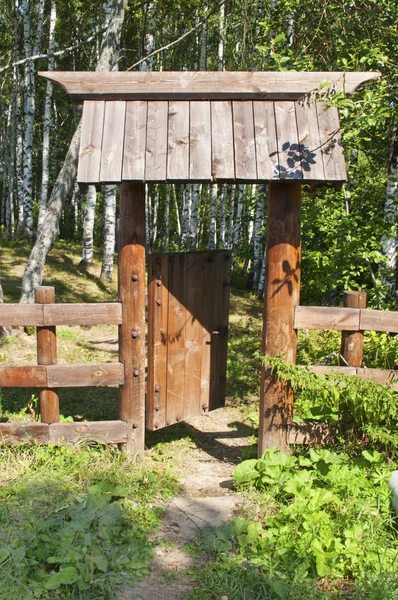 木製の改札口 — ストック写真