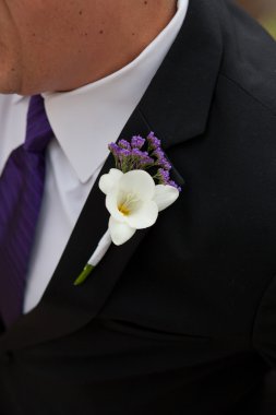 Groom's boutonniere clipart