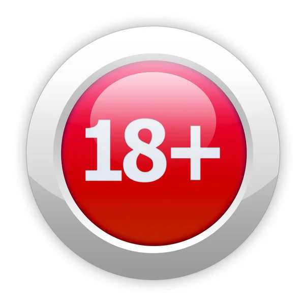 Eighteen plus button — Stock Photo, Image
