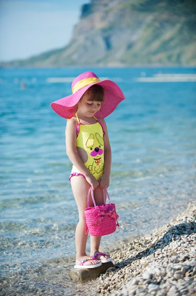 Na moda na praia — Fotografia de Stock
