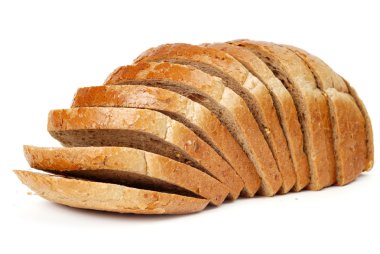 Sliced bread isolated on white clipart