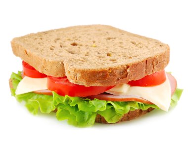 Sandwich isolated on white clipart