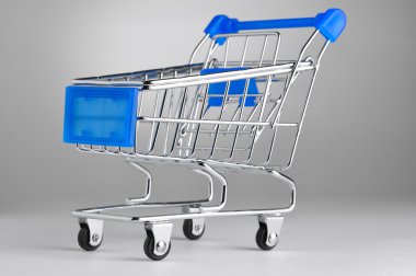 Closeup of a shopping cart clipart