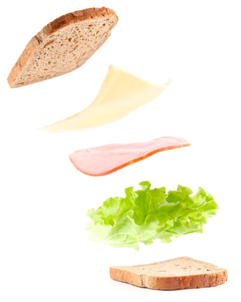 Koken sandwich — Stockfoto