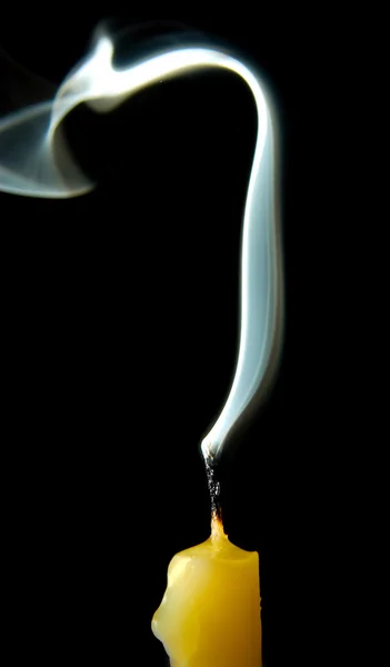 Svíčka kouř — Stock fotografie