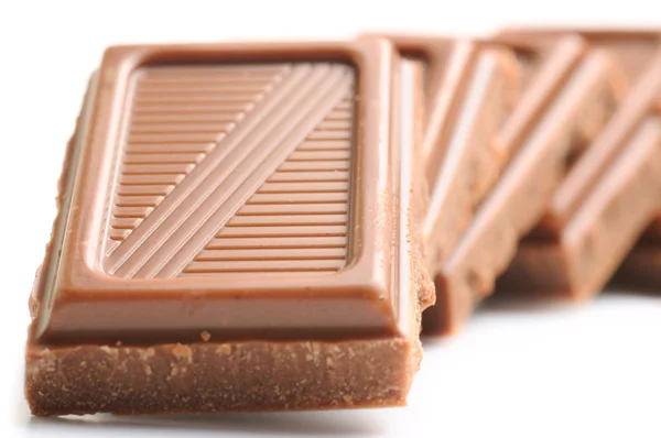 Chocolate bars isolated on white — Stock Photo, Image