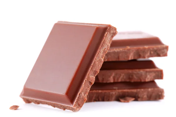 Barras de chocolate aisladas en blanco —  Fotos de Stock
