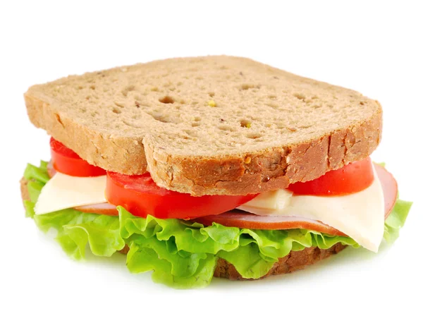 Sanduíche isolado em branco — Fotografia de Stock