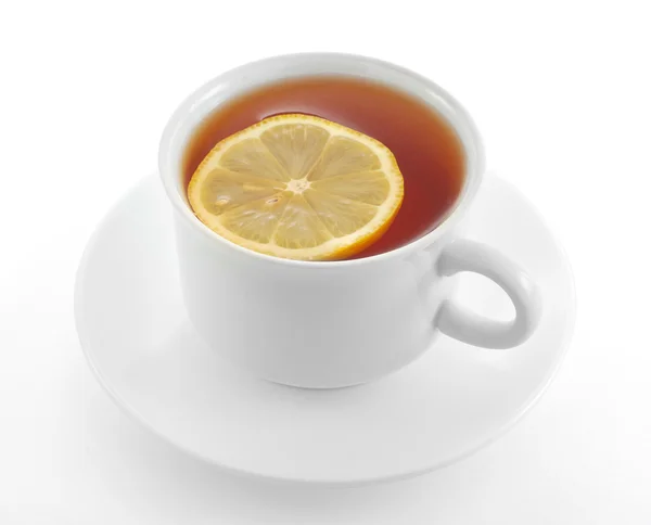 Xícara de chá com limão — Fotografia de Stock