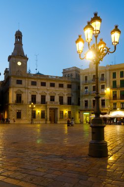 Market square and Casa Pinyol clipart