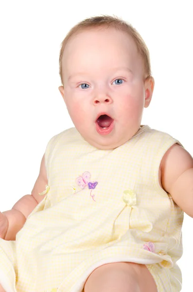 Bebê está surpreso — Fotografia de Stock