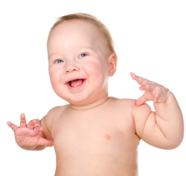 Малыш улыбается. — стоковое фото