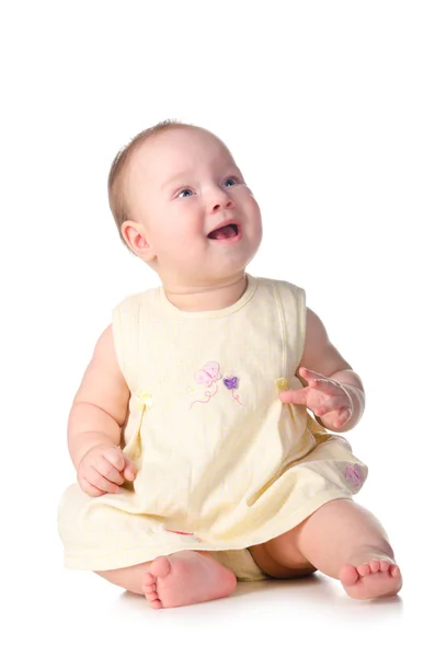 Małe dziecko jest uśmiechnięta — Zdjęcie stockowe