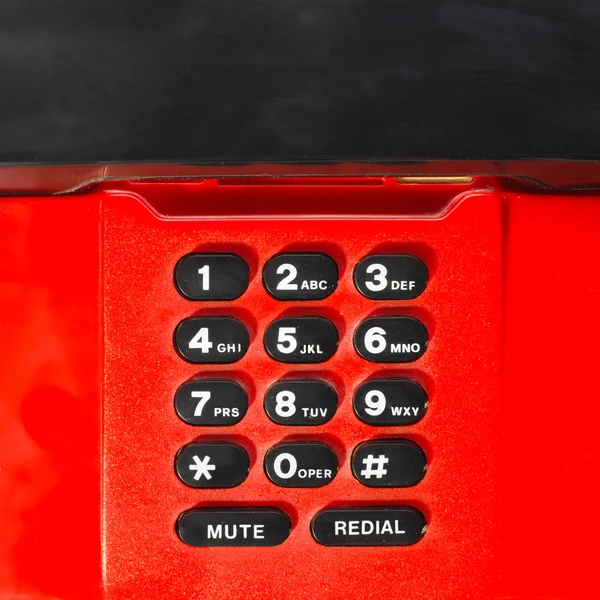 Red desk phone — Stock Photo, Image