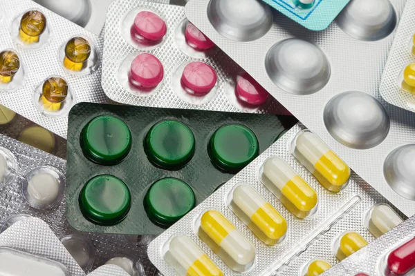 Many tablets or pills — Stock Photo, Image