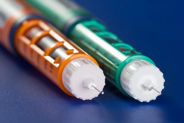 stock image Two insulin syringe pen