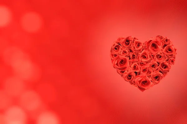 Älska hjärta av rosor — Stockfoto