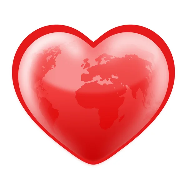 Hjärtformade världen — Stockfoto