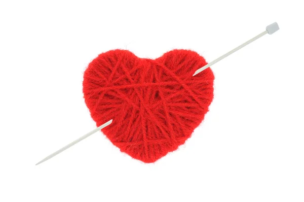 Heart of yarn — Stock Photo, Image