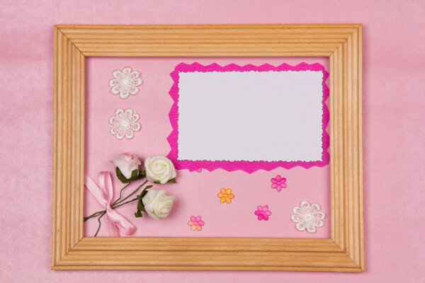 Beautiful art background with scrapbooking elements