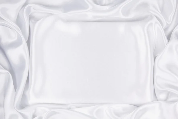 Elegant white satin background — Stock Photo, Image