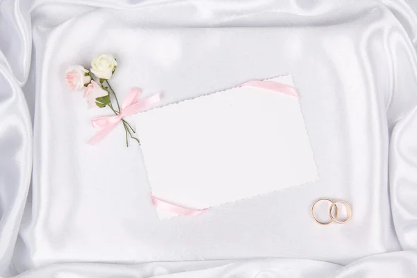 Wedding card for text and accessories — Stock Photo, Image