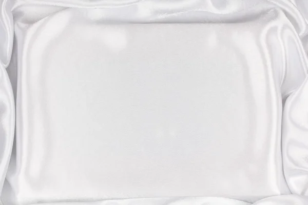 エレガントな白いサテンの背景 — ストック写真