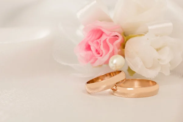 Weddings accessorie a buttonhole - Stock-foto