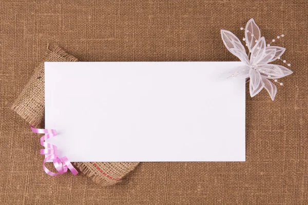 White card for congratulation — Stock Photo, Image