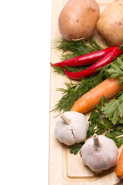 Friske grøntsager og krydderier - Stock-foto