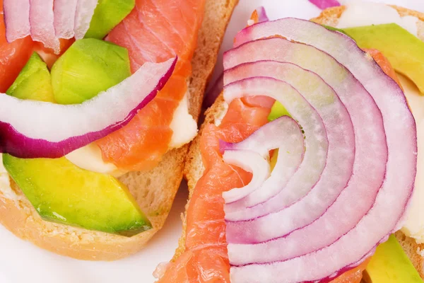 stock image Sandwich with salmon