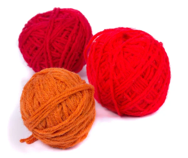 Red Balls of yarn — Stock Photo, Image