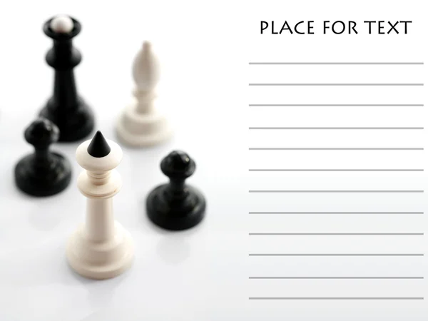 Four chess on white background — Stock Photo, Image