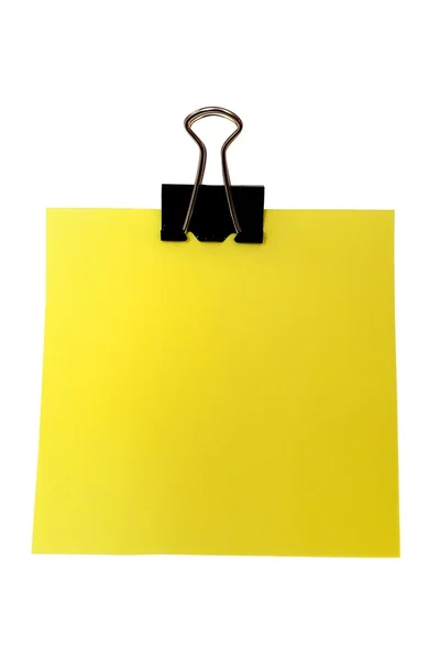 Nota pegajosa amarela — Fotografia de Stock