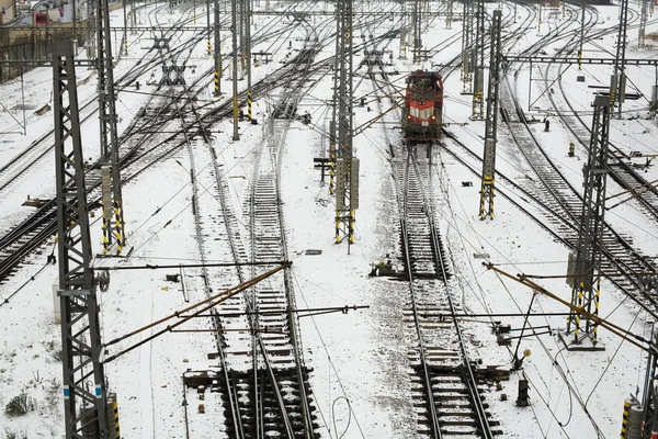 Ferrocarril en Praga — Foto de Stock