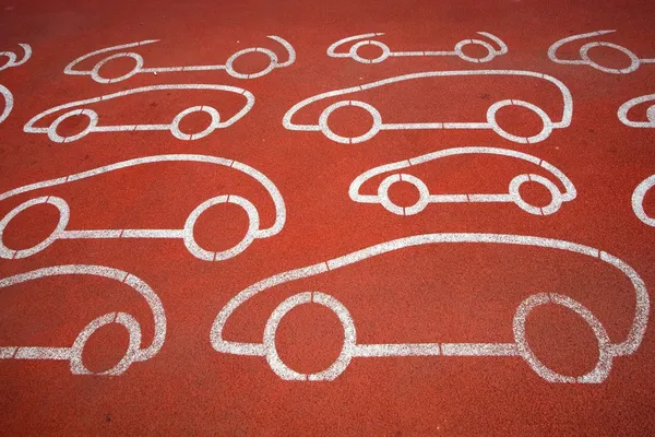 Cars on the ground — Stock Photo, Image