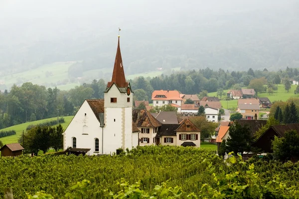 Winnica i Kościół — Zdjęcie stockowe