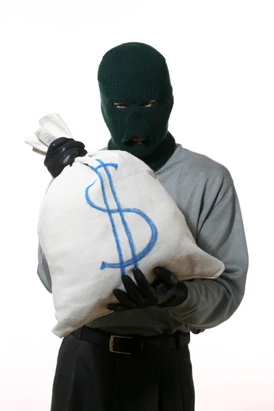 Ladrón con saco —  Fotos de Stock