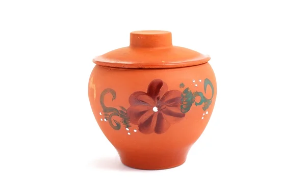 オレンジ色の粘土の鍋 — ストック写真