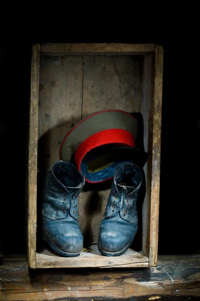 ブーツと帽子 — ストック写真