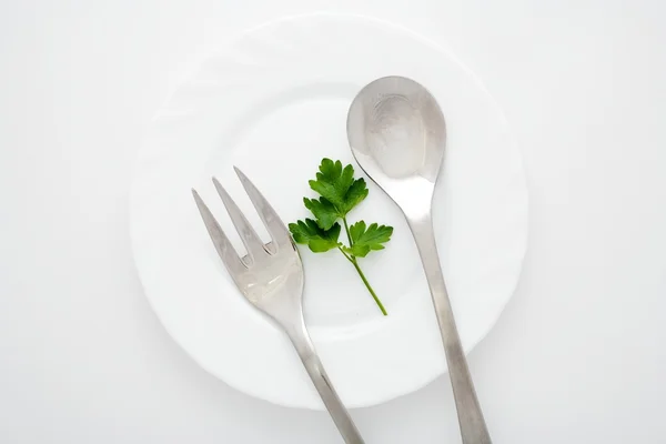 Cucchiaio e forchetta — Foto Stock